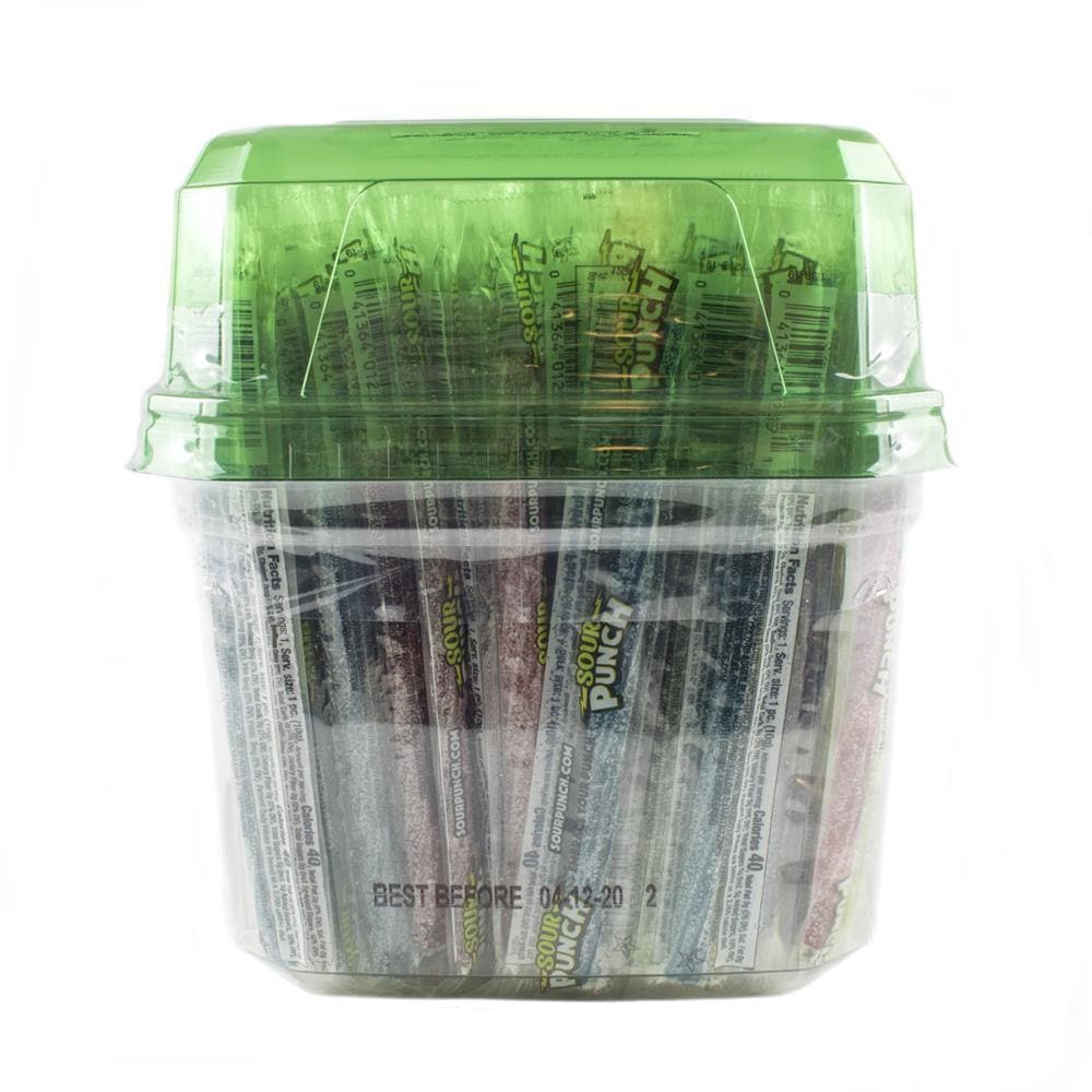 Wholesale Sour Punch 6 Individually Wrapped Assorted Candy Twists 3.90 lb Jar- Bulk