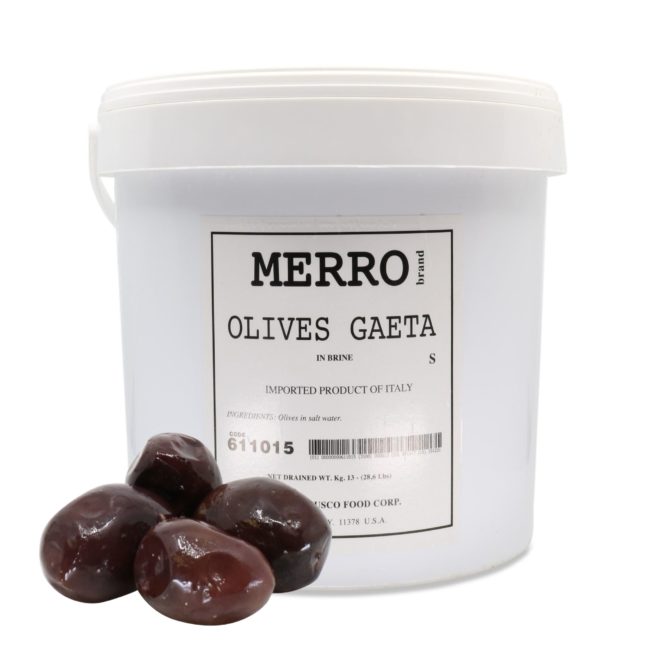 Wholesale Merro Gaeta Olives 5 KG-1 Ct Case Bulk