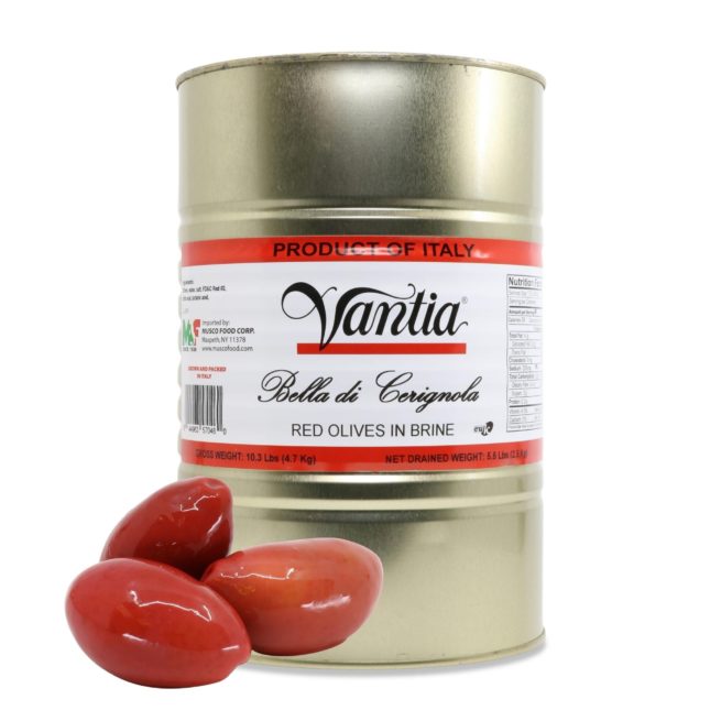 Wholesale Vantia Red Cerignola Olives 5 lb- Bulk
