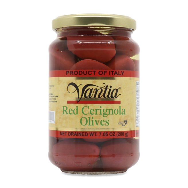 Wholesale Vantia Red Cerignola Olives Jar 7 oz- Bulk