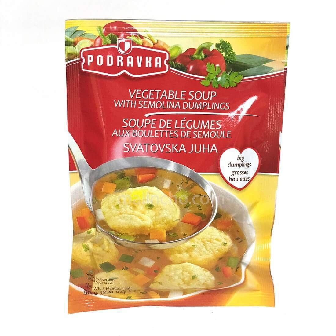 Wholesale Podravka Vegetable Soup With Semolina Dumplings 2oz Pack-46ct case Bulk