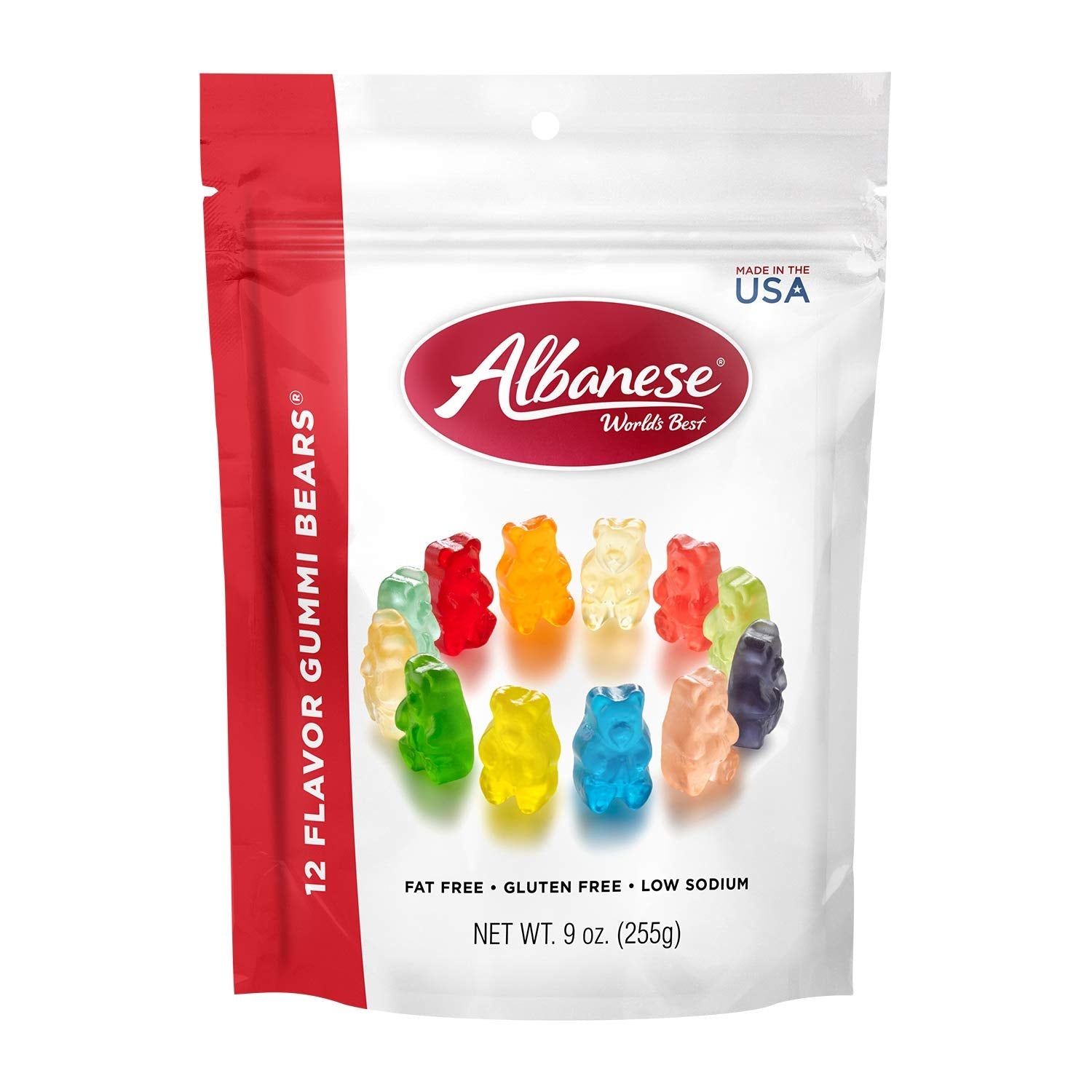 Albanese World's Best 12 Flavor Gummi Bears 9 Oz Bag