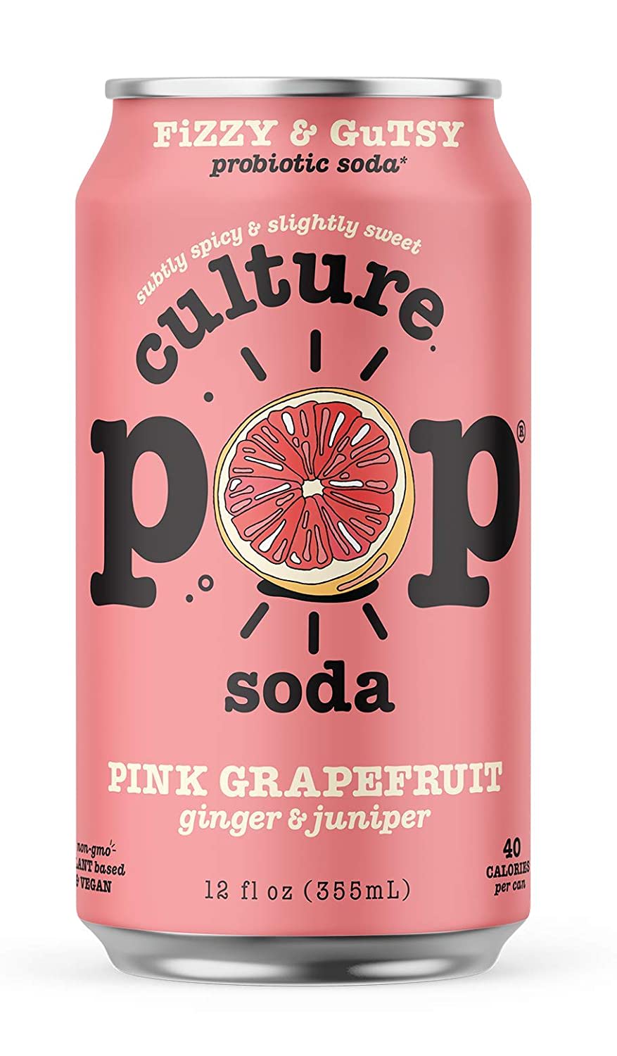 Culture Pop 6/4Pk 12 Oz Grapefruit