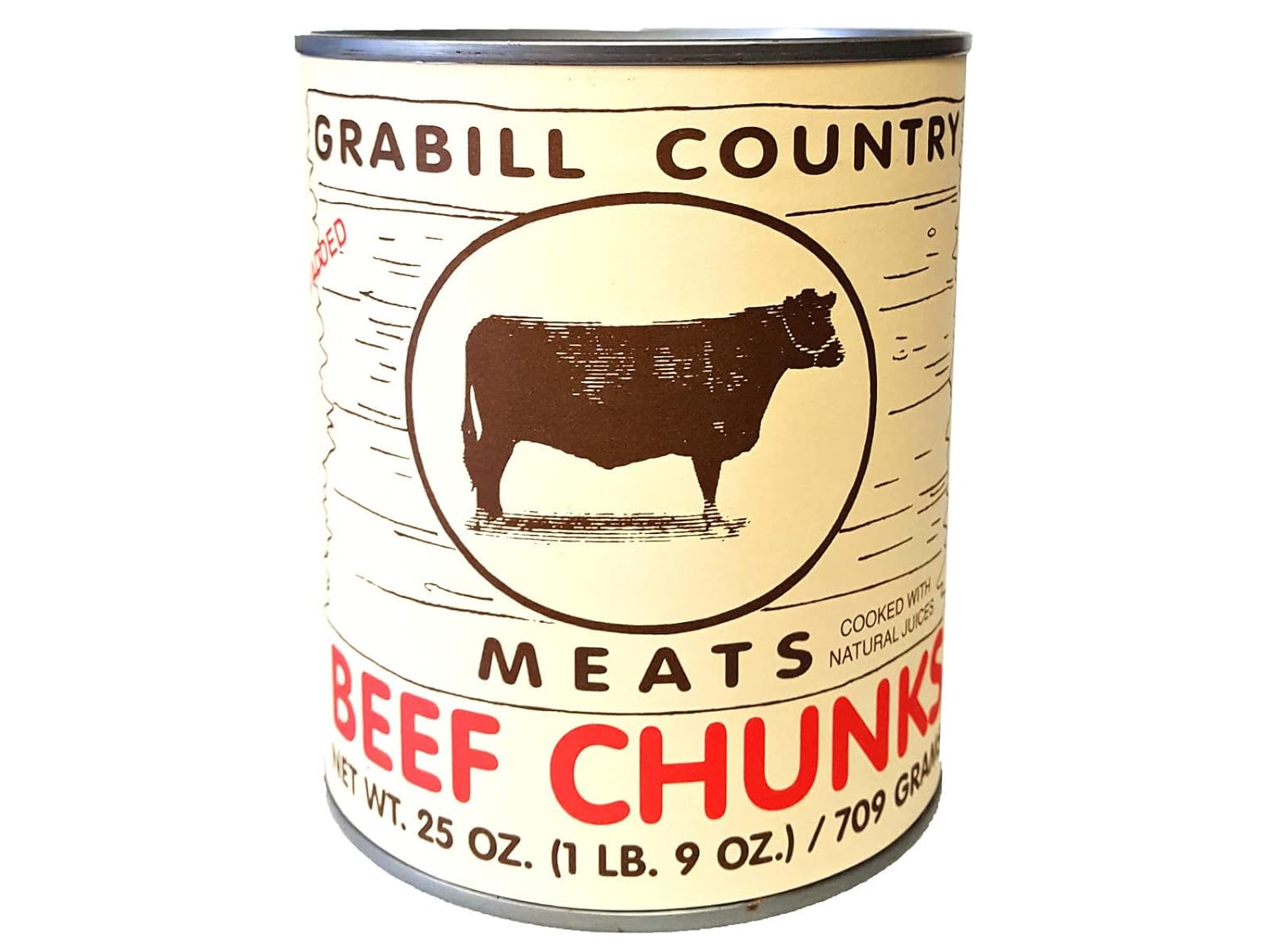 Wholesale Grabill Country Meats Canned Beef Chunks 25oz 1ct-1ct Case Bulk