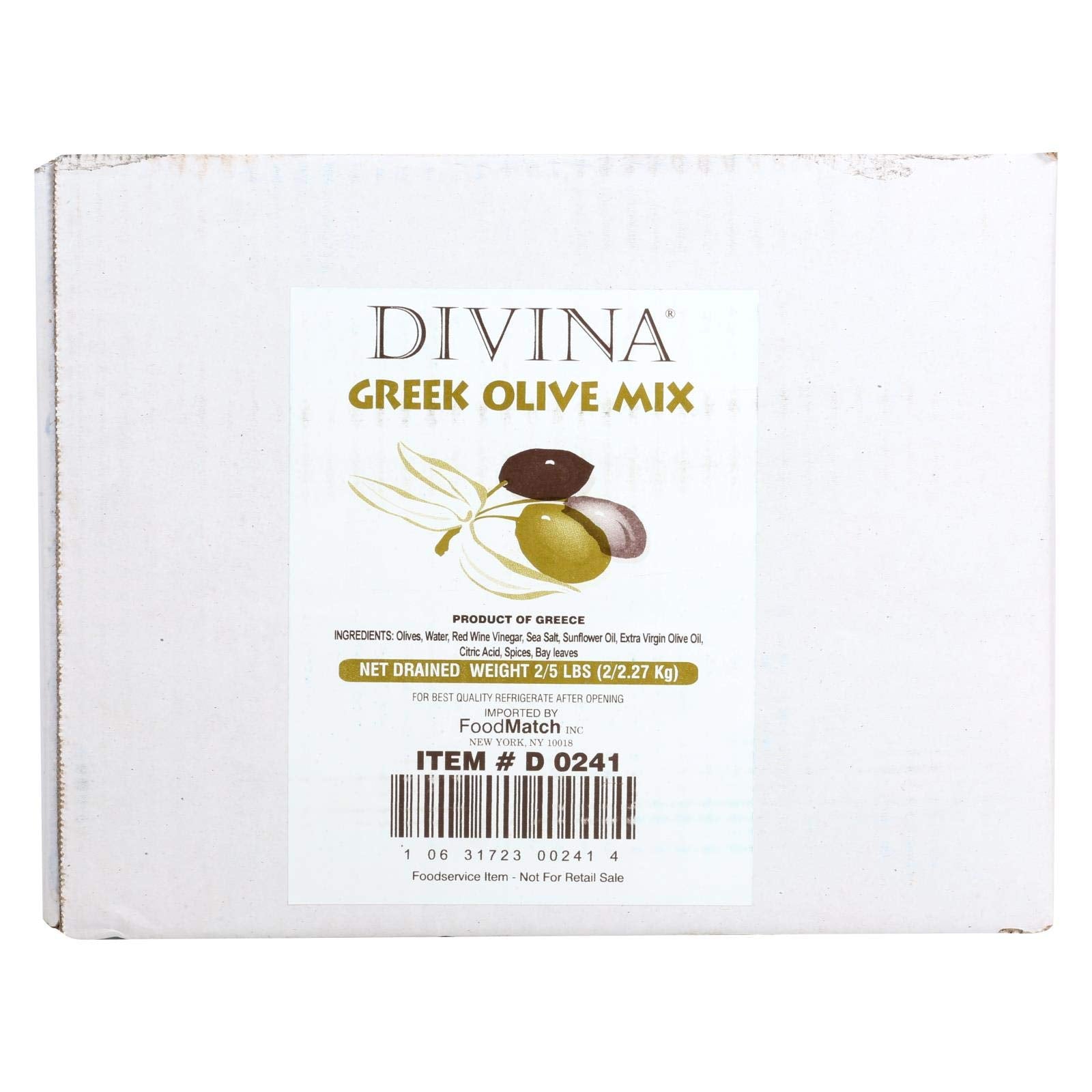 Divina Bulk Olives Mixed Greek 5lb 2ct