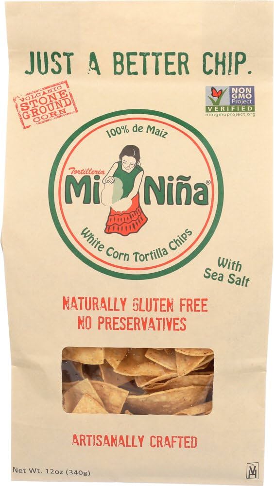 Mi Nina Sea Salt White Corn Tortilla Chip 12oz 9ct