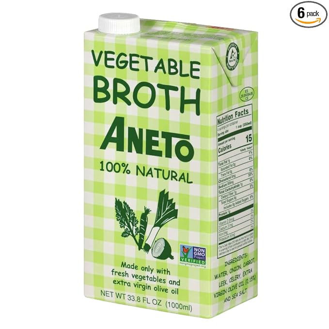 Aneto Broth 100% Natural Vegetable 34oz 6ct