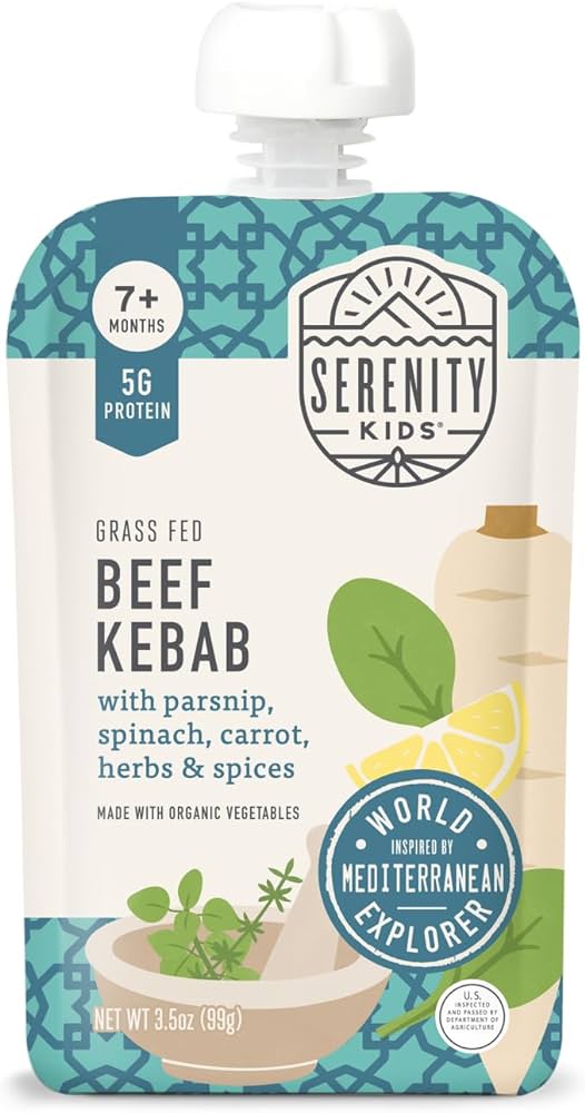 Wholesale Serenity Kids Food Baby Beef Kabob 3.5oz- Bulk