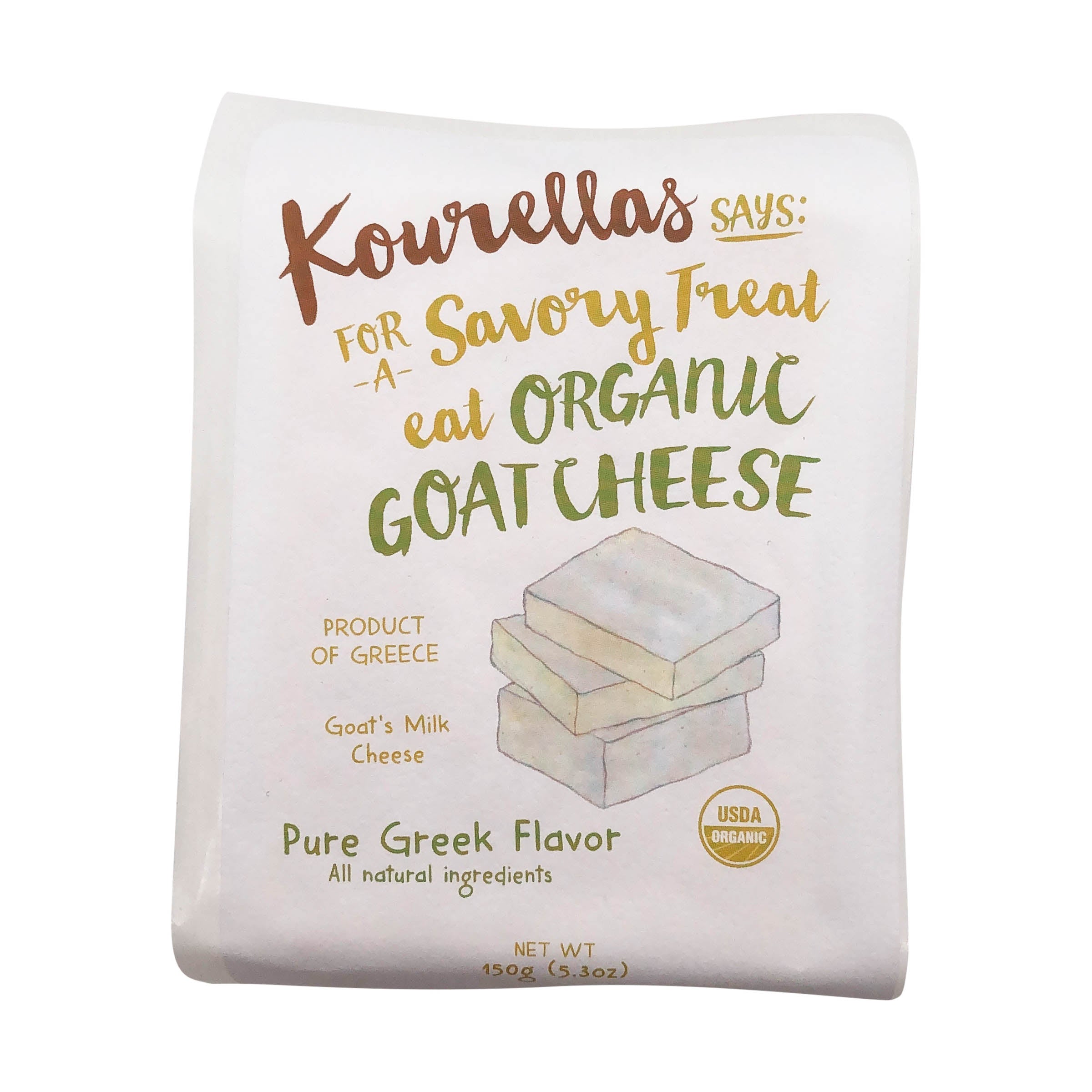 Kourellas Organic Goat Milk Greek Feta Cheese 5.3oz 10ct