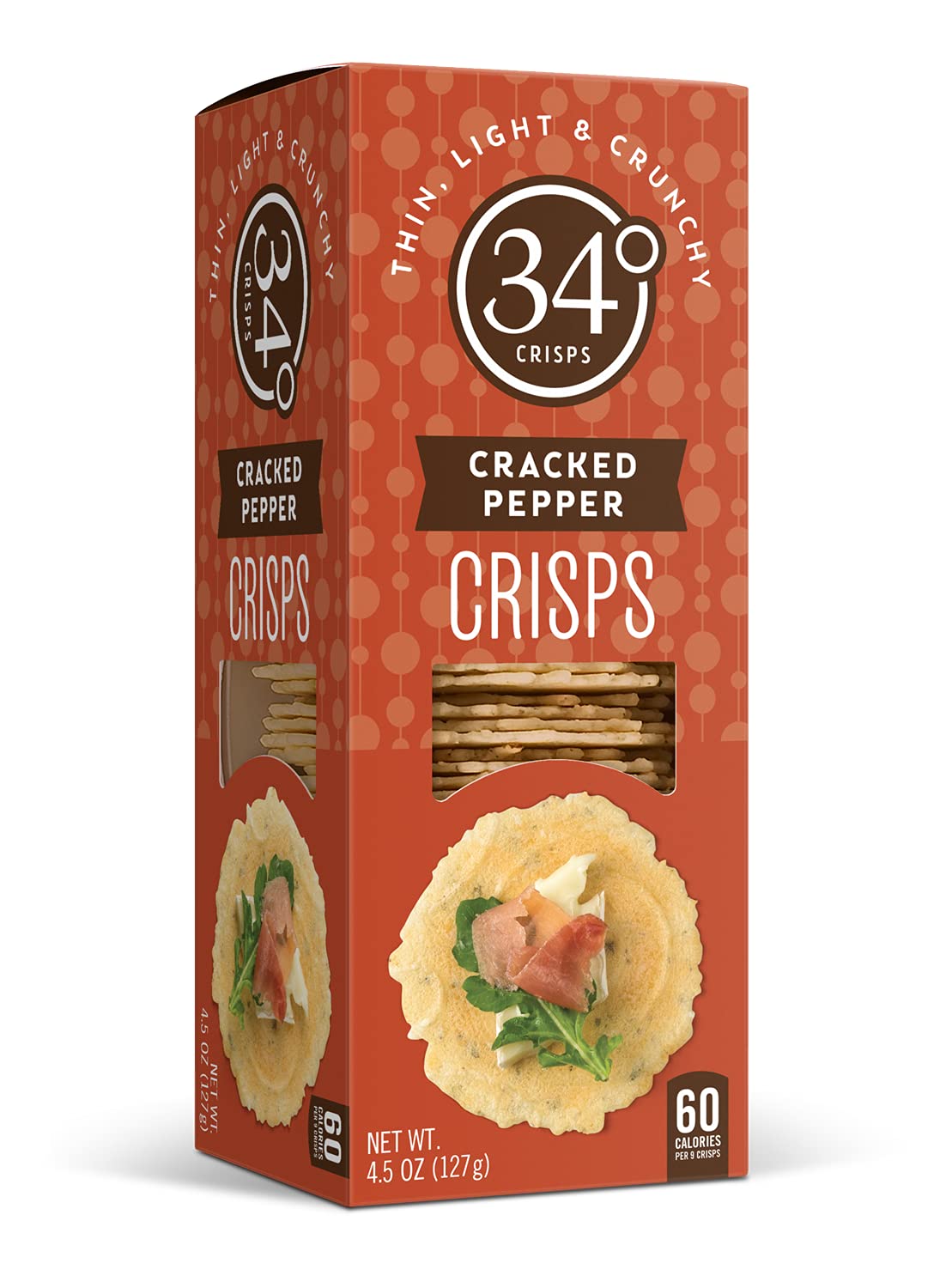 Wholesale 34 Degrees Cracked Pepper Crisps 4.5 Oz Box- Bulk