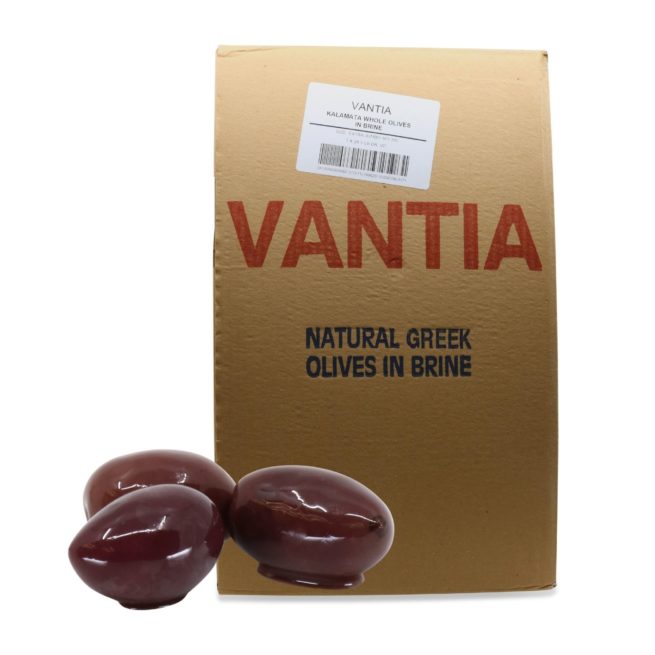 Wholesale Vantia Pitted Greek Kalamata Olives - XL 22 LB-1 Ct Case Bulk