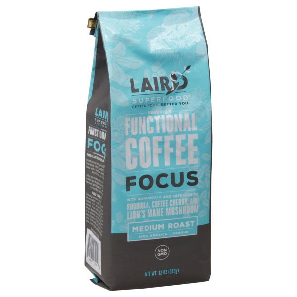 Laird Superfood Coffee Focus Medium Roast 12 Oz Bag