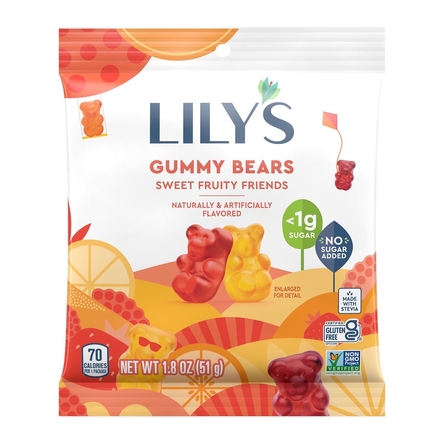 Lilys Sweet Fruity Friends Gummy Bears 1.8 Oz