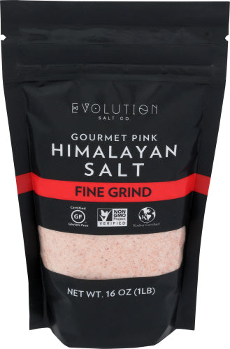 Evolution Salt Himalayan Pink Salt Fine 16 Oz Bag