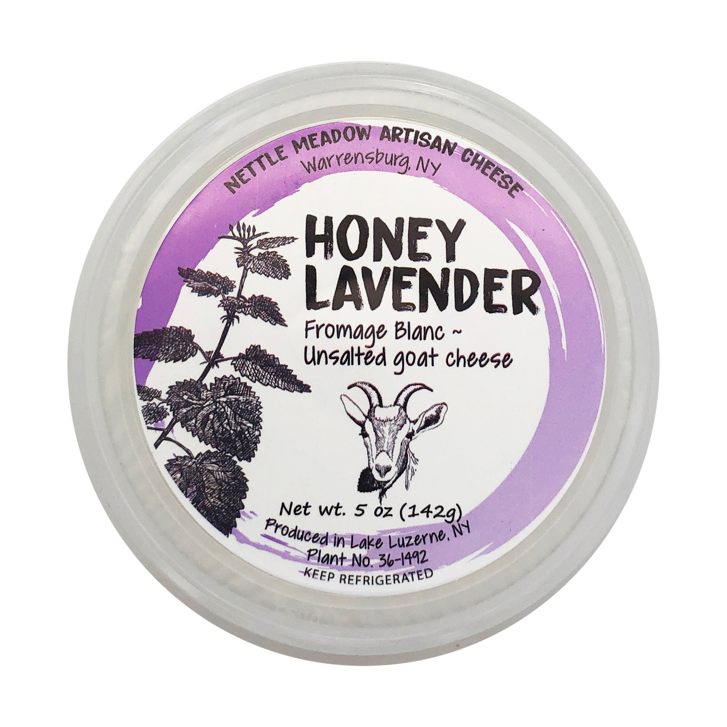 Nettle Meadow Honey Lavender Fromage Blanc cheese 5oz 8ct