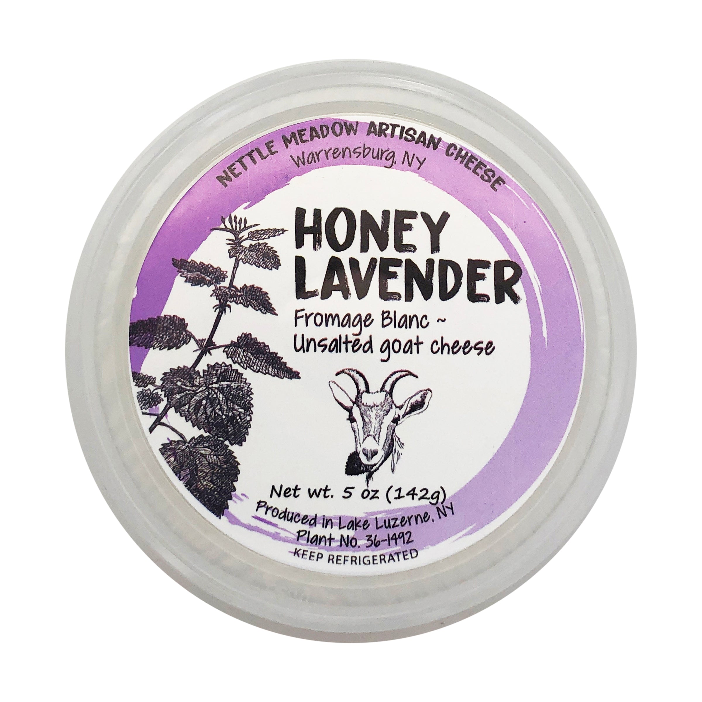 Wholesale Nettle Meadow Honey Lavender Fromage Blanc cheese 5 oz-8ct Case Bulk