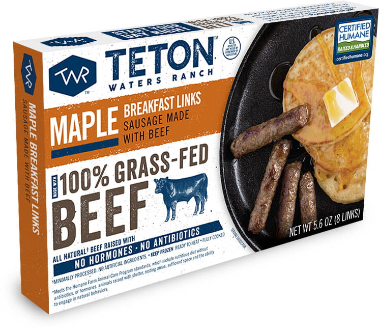 Teton Waters Ranch Maple Grass Fed Beef Breakfast Sausage 5.6 Oz