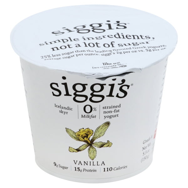 Siggi's Icelandic Skyr Strained Nonfat Yogurt Vanilla 5.3 Oz Cup