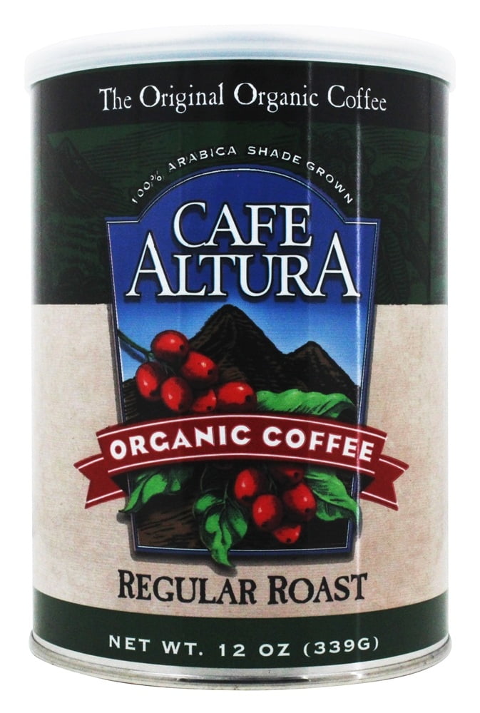 Cafe Altura Organic Coffee Regular Roast Ground 12 oz Cans