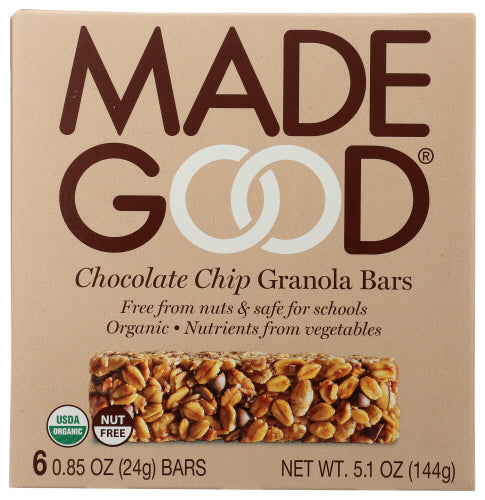 Made Good Granola Chocolate Chip Bar 5.1oz 6ct