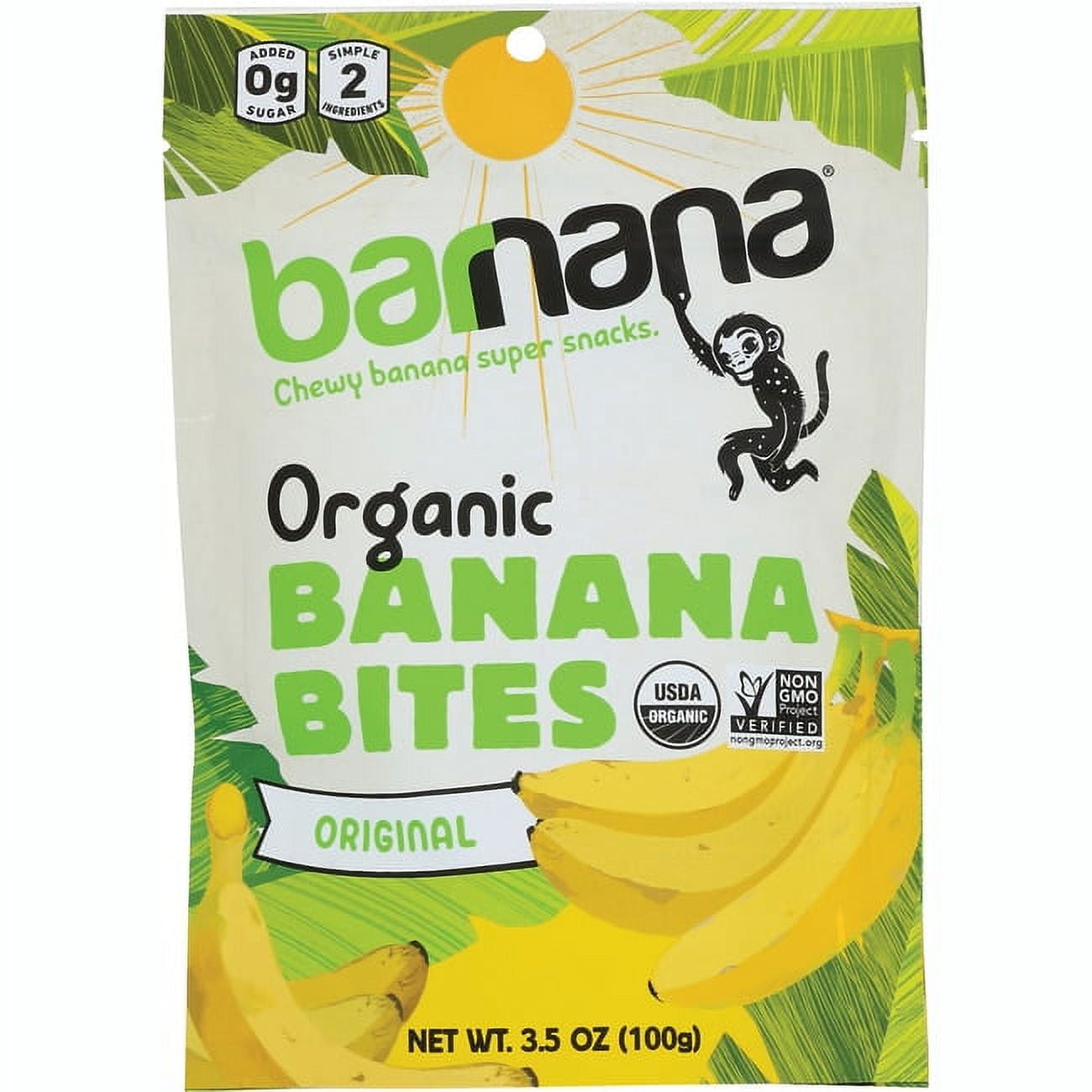 Barnana Chewy Banana Bites Original 3.5 oz Bag