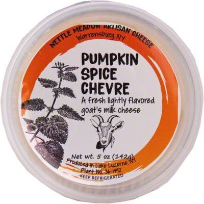 Nettle Meadow Pumpkin Spice Chevre Goat Cheese 5oz 8ct