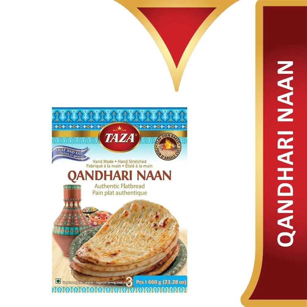 Wholesale Taza Foods Qandhari Naan 3pcs- Bulk