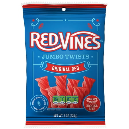 Wholesale Red Vines Original Red® Jumbo Twists Hanging Bag 8oz- Bulk