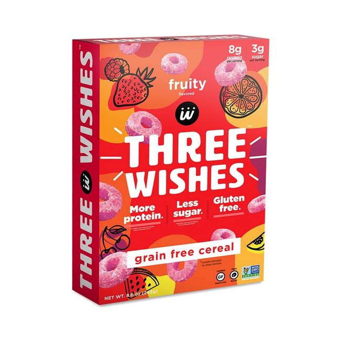 Three Wishes Fruity Cereal Gluten Free 8.6 oz Bag