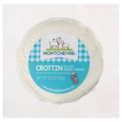 Montchevre Goat Cheese Crottin Plain 3.5oz 18ct
