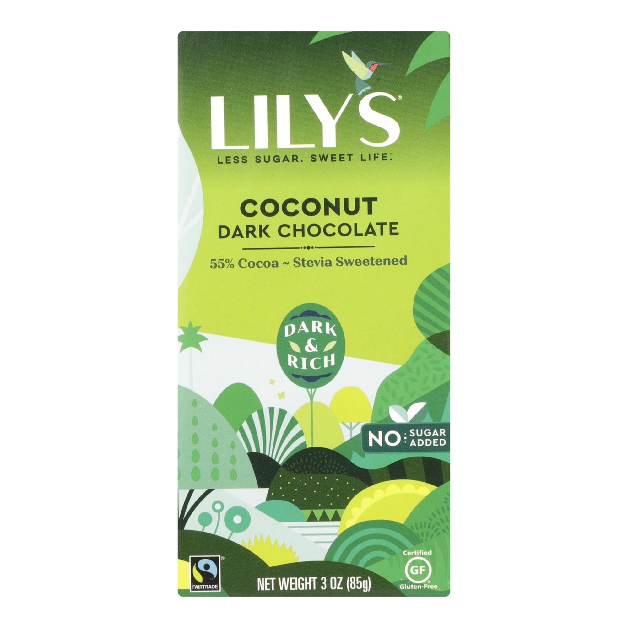 Lilys Dark Chocolate with Stevia Coconut 3 oz