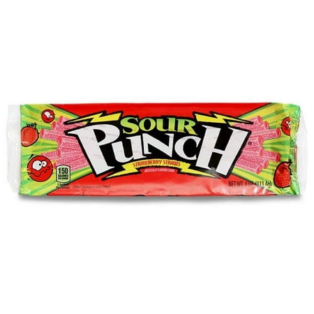 Wholesale Sour Punch Straws Strawberry Tray 4.5oz Bulk