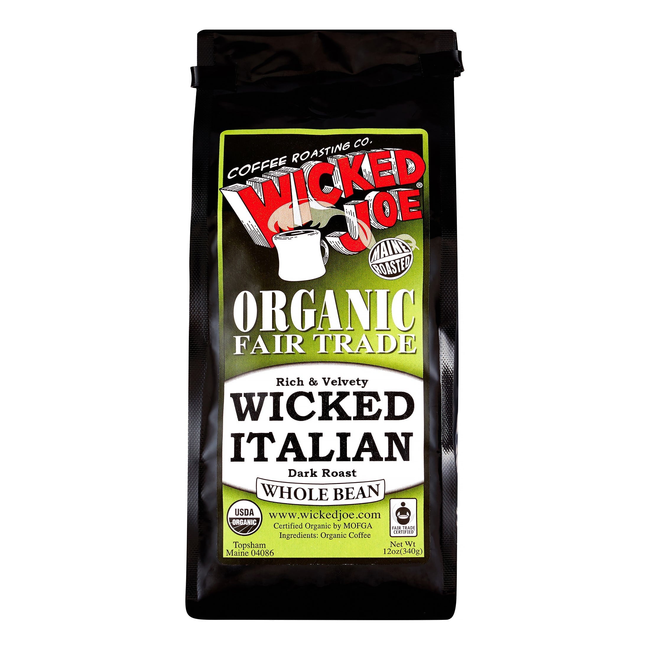 Wicked Joe Coffee Italian Medium Dark Roast 12 Oz