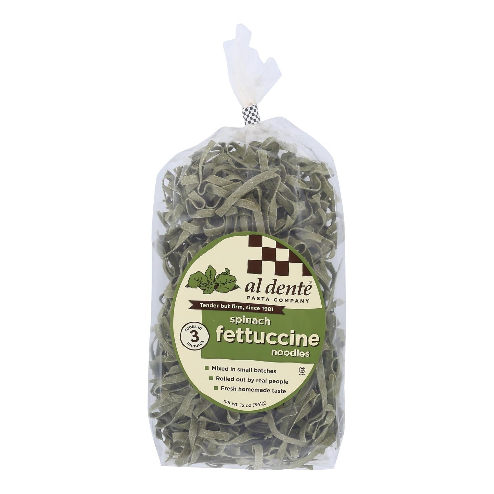 Al Dente Spinach Fettuccine 12oz Bag