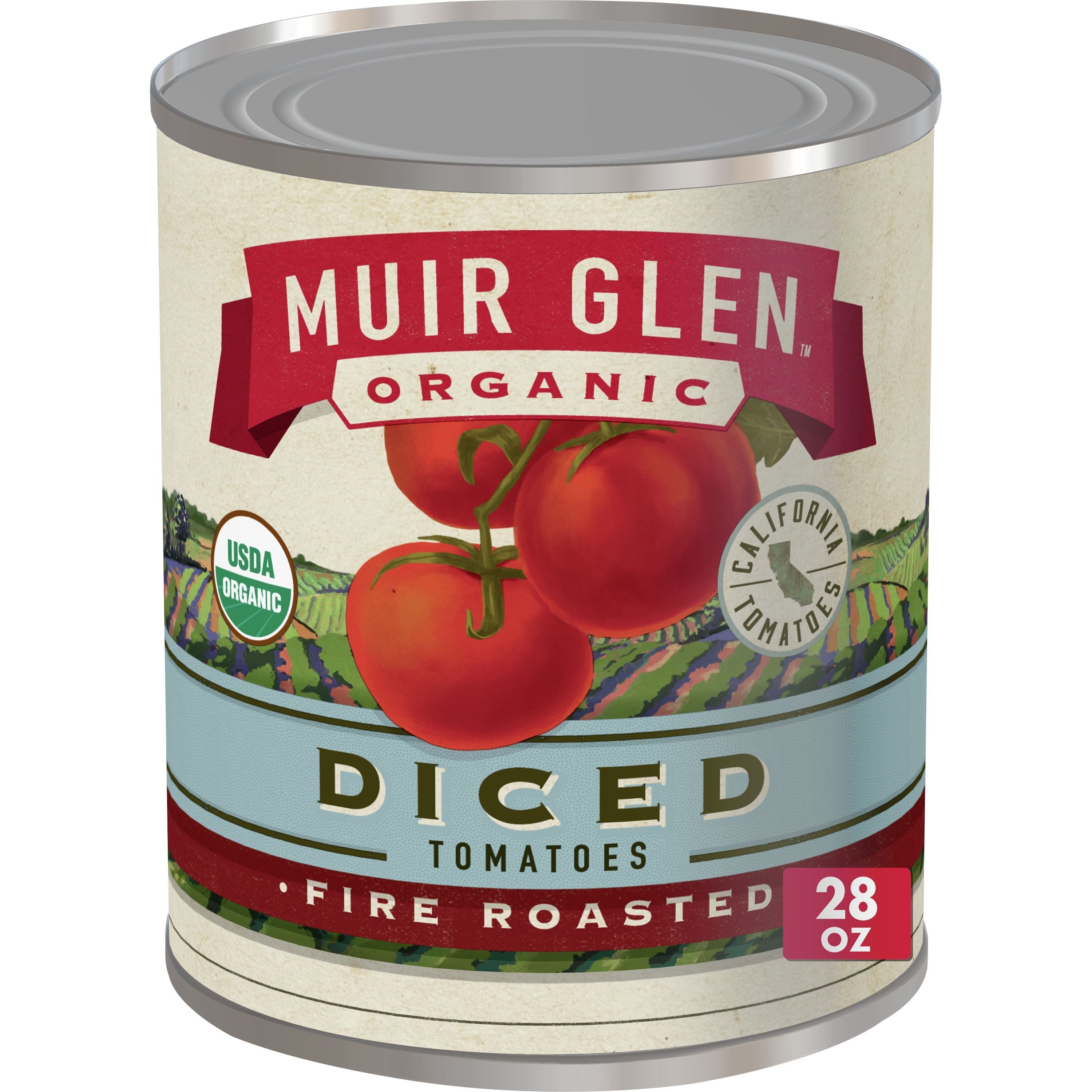 Muir Glen Tomatoes Organic Diced Fire Rosted 28 Oz