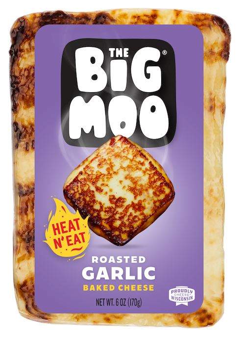 The Big Moo Cheese Baked Roasted Garlic 6oz 6ct
