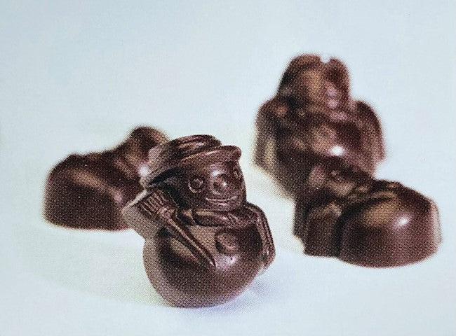 Wholesale Bulk Case Of Snowman Shaped Dark Chocolate W/Dark Cocoa Chocolate Filling- Bulk