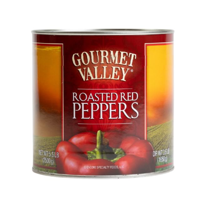 Wholesale Gourmet Valley Roasted Peppers 3 KG-6ct Case Bulk