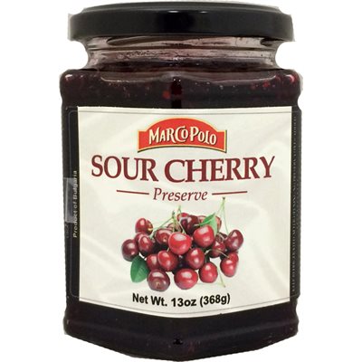 Wholesale Marco Polo Sour Cherry Preserves 13Oz Jar-12 Ct Case Bulk