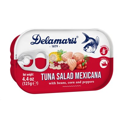 Wholesale Delamaris Mexicana Tuna Salad 125G Tin- Bulk