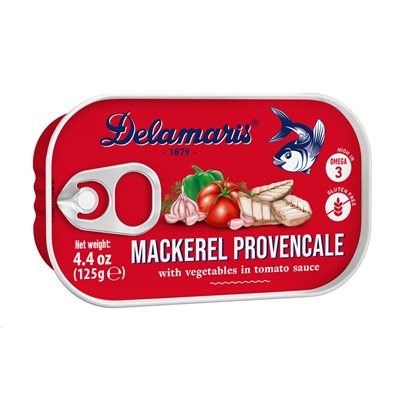 Wholesale Delamaris Provencale Mackerel Salad 125G Tin- Bulk