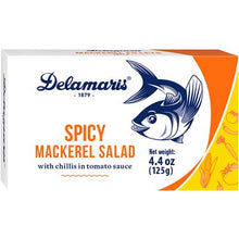 Wholesale Delamaris Spicy Mackerel Salad 125g tins- Bulk
