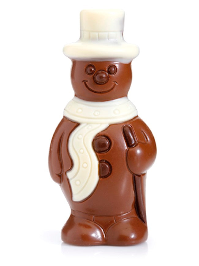 Wholesale Nirvana Snowmen; Hollow Milk Chocolate Figurine With White Accents In Cello Bag 2.8 Oz.-12 Ct Case Bulk