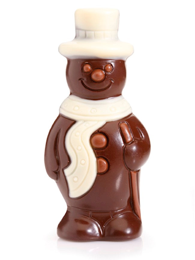 Wholesale Nirvana Snowmen; Hollow Dark Chocolate Figurine With Accents In Cello Bag 2.8 Oz.-12 Ct Case Bulk