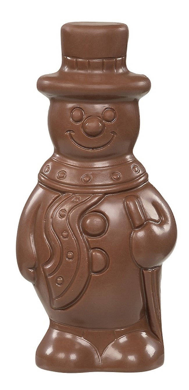 Wholesale Nirvana Organic Snowman; Hollow Milk Choc Figurine In Cello Bag W/Ribbon 2.12 Oz.-12 Ct Case Bulk