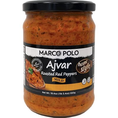 Wholesale Marco Polo "Homestyle" Mild Ajvar With Roasted Peppers 19.3Oz Jar-1 Ct Case Bulk