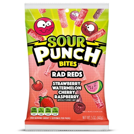 Wholesale Sour Punch Bites® Rad Reds Hanging Bag 5oz Bulk