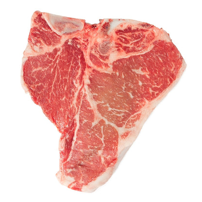 Wholesale Stock Yards BEEF, STEAK T-BONE CHOICE 1174 1" TAIL RAW REF- Bulk