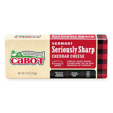 Cabot Seriously Sharp Cheddar Cheese, 8 Oz