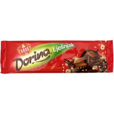 Wholesale Kras Dorina Chocolate w/chopped hazelnuts 250g-11 Ct Case Bulk